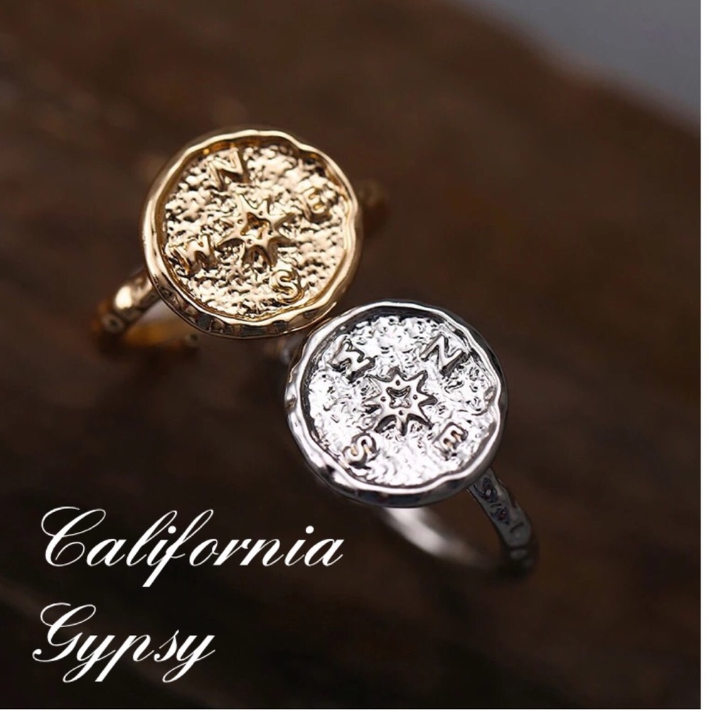 Beach boho gypsy wanderlust compass ring - Picture 4 of 6